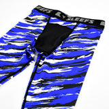 Tryton Blue Black and White Kids compression tights / leggings