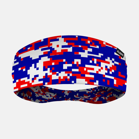 Digital Camo USA Flag Double-sided Wide Headband