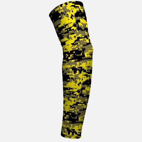 Digital ultra camo yellow black Kids Arm Sleeve
