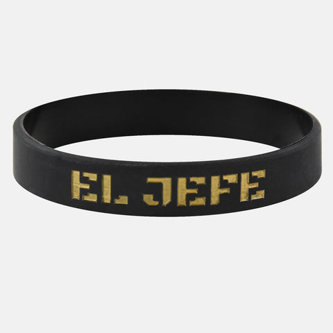 EL JEFE Black and Gold Wristband