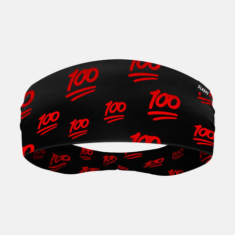 Emoji 100 Double-sided Wide Headband