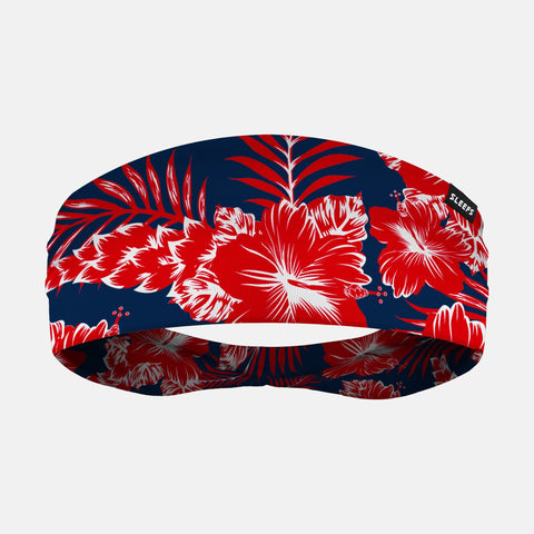 Floral Red Blue Double-Side Wide Headband