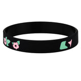 Floral black wristband