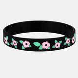 Floral black wristband