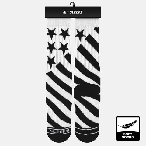 USA Black And White Soft Socks