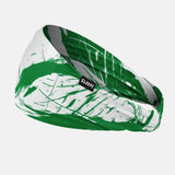 Fury Green and white Double-sided Wide Headband