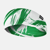 Fury Green and white Double-sided Wide Headband