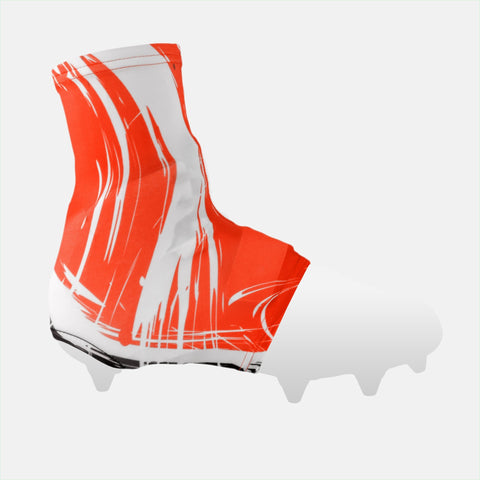 Fury Orange-red Black and White Spats / Cleat Covers