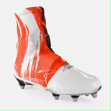 Fury Orange-red Black and White Spats / Cleat Covers