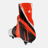 Fury Orange-red Black and White Spats / Cleat Covers