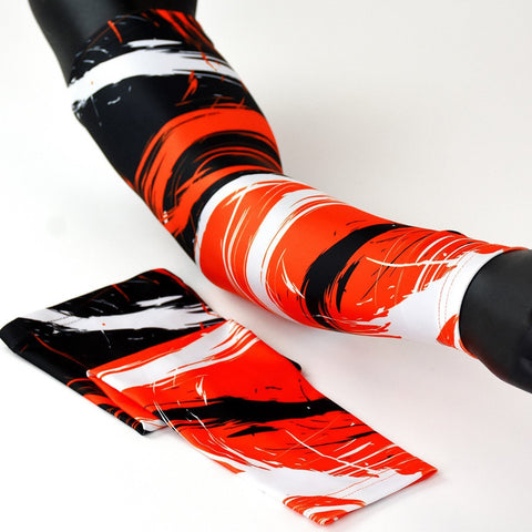 Fury Orange-Red Black and White arm sleeve