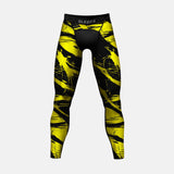 Fury yellow and black compression tights / leggings