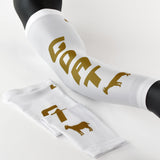 G.O.A.T White and Gold arm sleeve