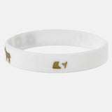 G.O.A.T White and Gold Wristband