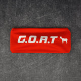 G.O.A.T Red and White Double-sided Wide Headband