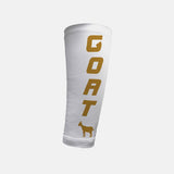 G.O.A.T White and Gold Arm Shiver