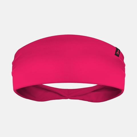 Sleefs BCA Pink Ribbon Hot Pink Cancer Awareness Double-sided Wide Headband