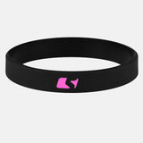 Sleefs BCA Pink Ribbon MOM Black Pink Ribbon Wristband