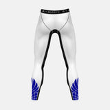 Icarus White and Blue Compression Tights / Leggings