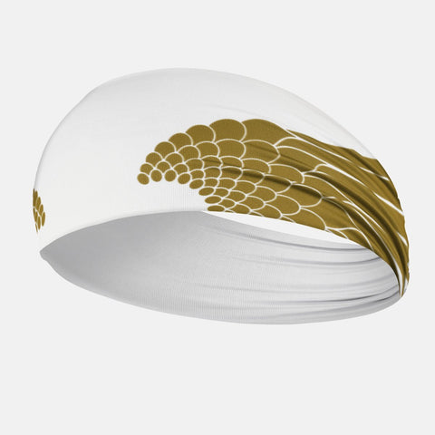 Icarus White and Gold Double-sided Wide Headband