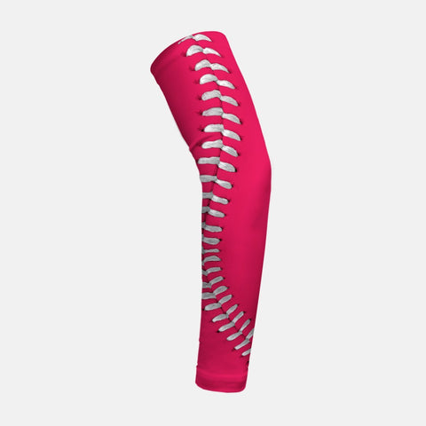 Sleefs BCA Pink Ribbon Pink and White Baseball Lace Kids Arm Sleeve