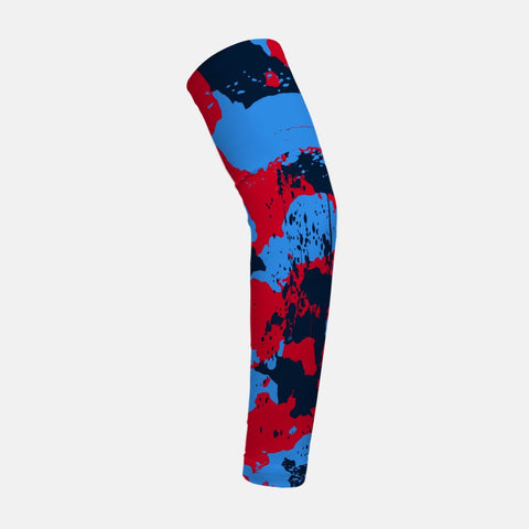Corrosive Light Blue Navy Red Kids Arm Sleeve