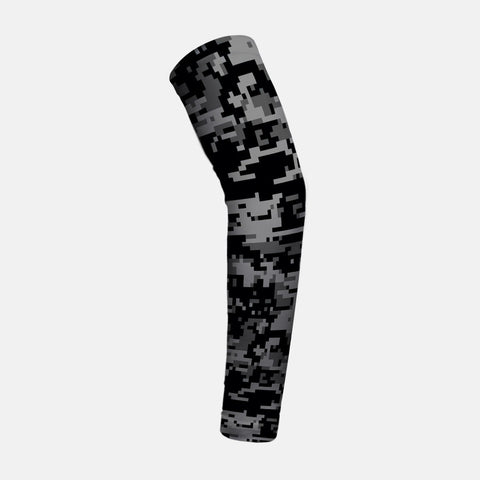 Digital Camo Charcoal Kids Arm Sleeve