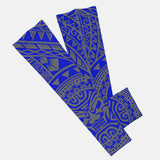 Oceanic Warrior Gray Blue Kids Arm Sleeve
