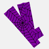 Purple with Black Web Pattern Kids Arm Sleeve