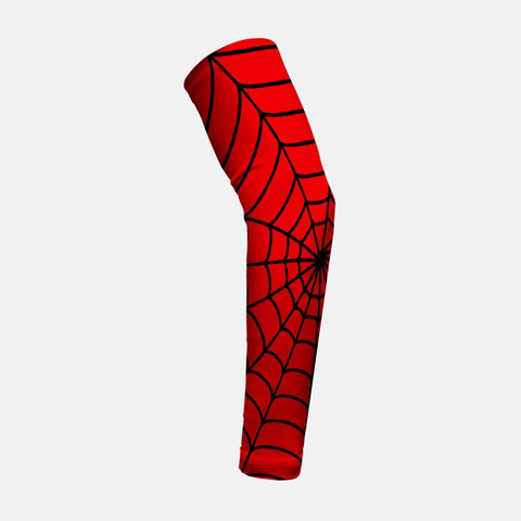 Red Web Pattern Kids Arm Sleeve