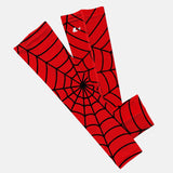 Red Web Pattern Kids Arm Sleeve