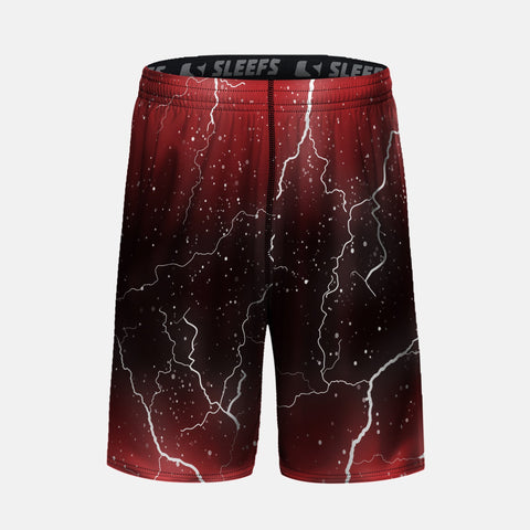 Red Lightning Kids Shorts