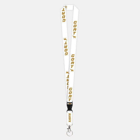 Goat White and Gold Lanyard