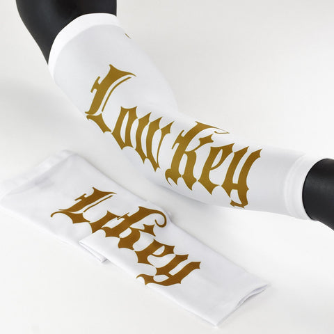 Low Key White and Gold Arm Sleeve