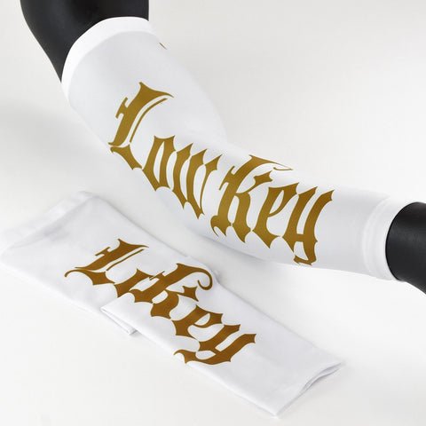 Low Key White and Gold Kids Arm Sleeve