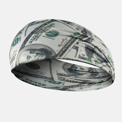 Money Benjamins Double-sided Wide Headband