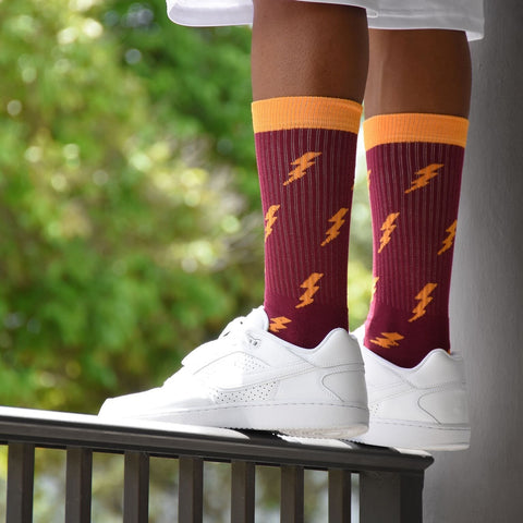 Maroon Thunders Soft Socks