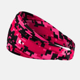 Sleefs BCA Pink Ribbon Digital camo pink black Double-sided Wide Headband