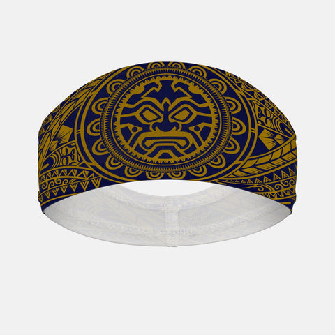 Oceanic Warrior Gold Navy Skull Wrap