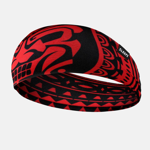 Oceanic Warrior Red Double-sided Wide Headband