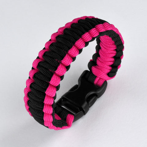 Pink Black Paracord Bracelet