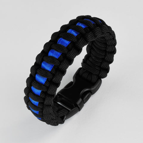 Thin Blue Line Centipede Paracord Bracelet