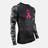 Charcoal Pink Ribbon long sleeve Jersey