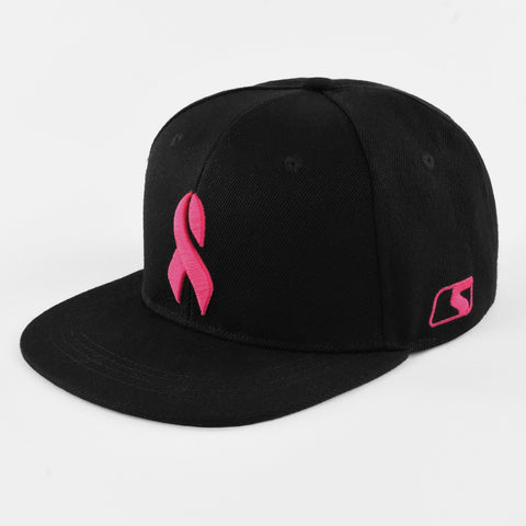 Sleefs BCA Pink Ribbon Black Pink Ribbon Snapback Hat
