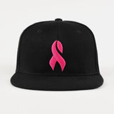 Sleefs BCA Pink Ribbon Black Pink Ribbon Snapback Hat