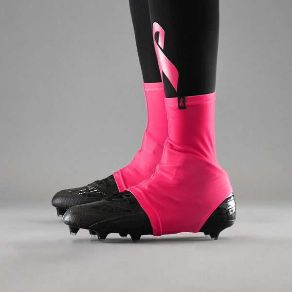 Sleefs BCA Pink Ribbon Hot Pink Spats Cleat Covers
