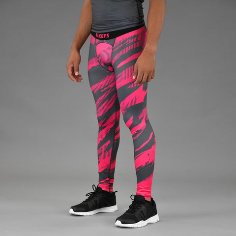 Sleefs BCA Pink Ribbon Tryton Ultra Metal Pink compression tights / leggings