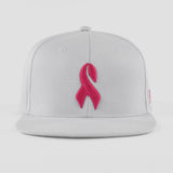Sleefs BCA Pink Ribbon White Pink Ribbon Snapback Hat
