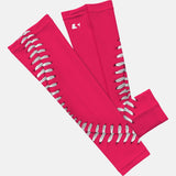 Sleefs BCA Pink Ribbon Pink and White Baseball Lace Arm Sleeve