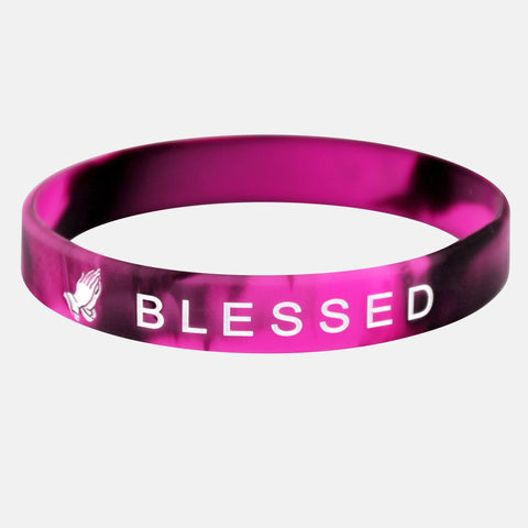 Blessed Pink Black Wristband